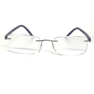 Silhouette 5377 60 6063 Titan Rimless Eyeglasses Blue Frames 51-19-140 21902